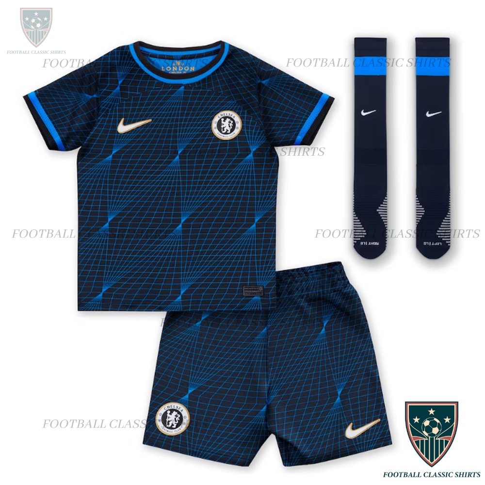 Chelsea Away Kid Kit 2023-24 No Socks_Football Classic Shirt