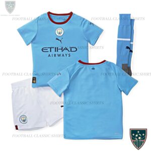 Manchester City Home Football Kids Kit 2022/23