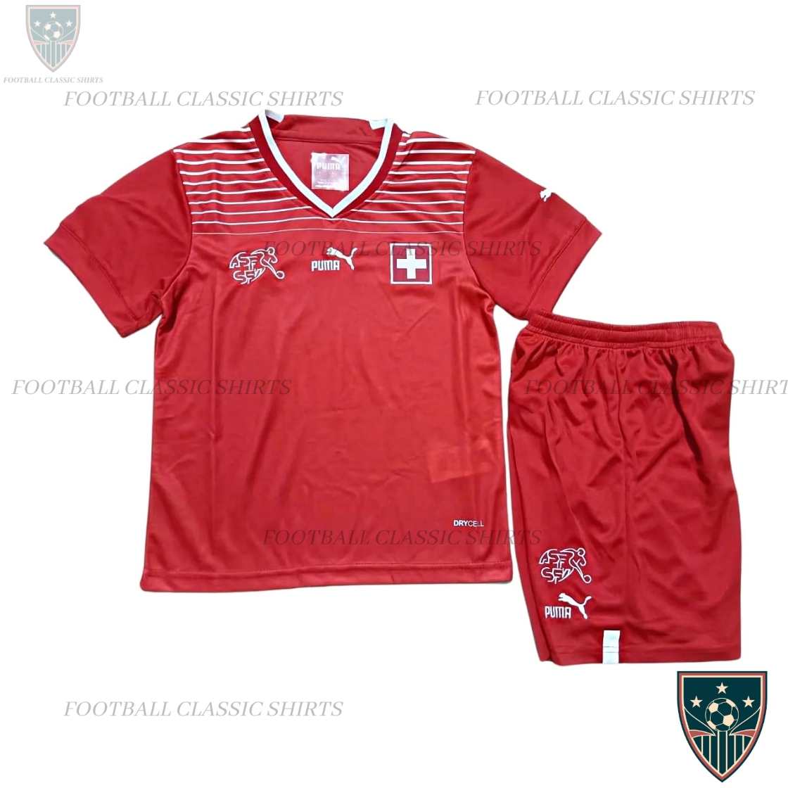 Switzerland Home Football Kids Kit