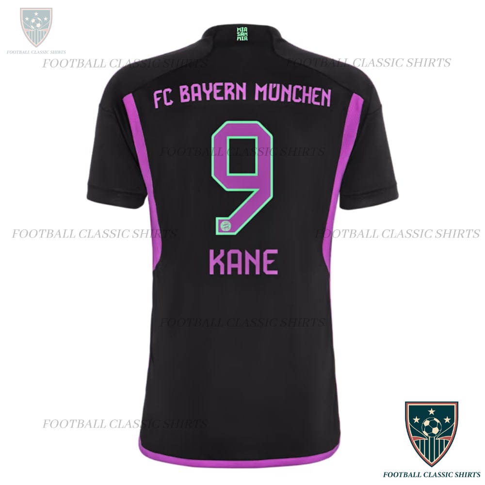 Bayern Kane 9 Away Kids Football Kit 23 24