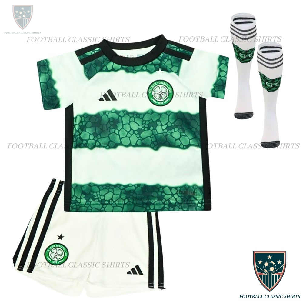 Celtic Home Kids Football Kit 23 24