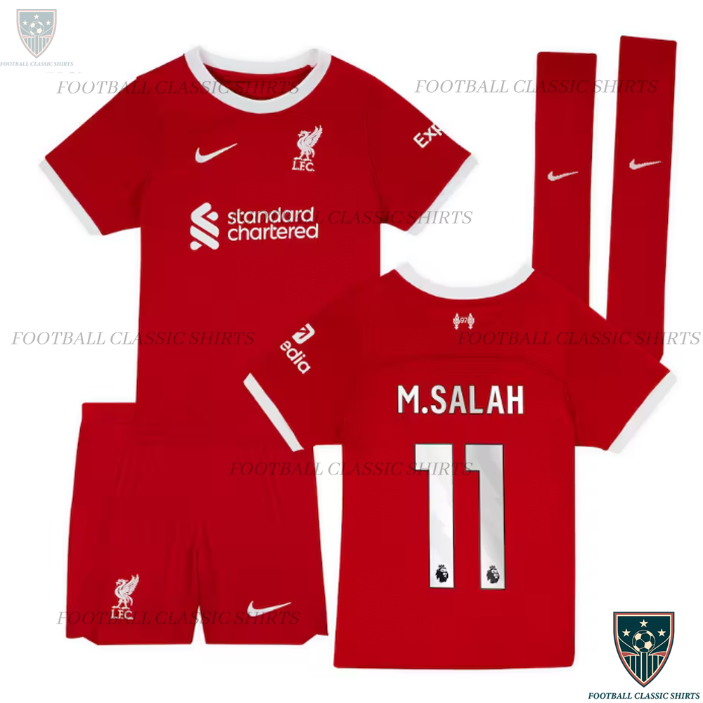 Liverpool Home Kid Classic Kits M.Salah 11