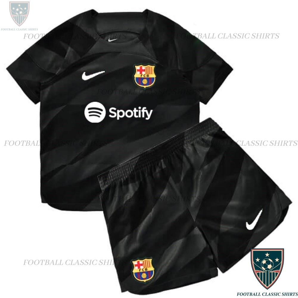 Barcelona Black Goalkeeper Kid Classic Kits