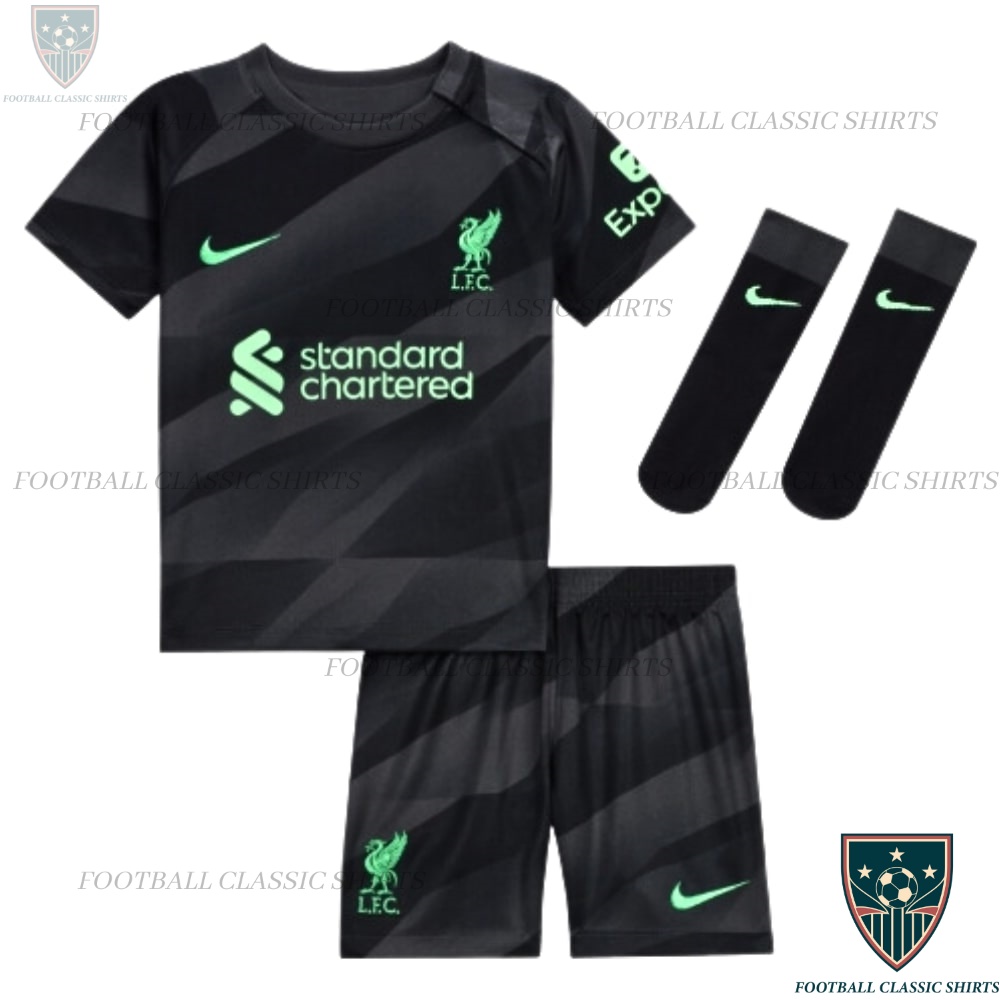 Liverpool Black Goalkeeper Kid Classic Kits