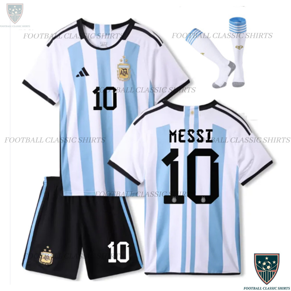 MESSI 10 Argentina Home Kids Classic Kit