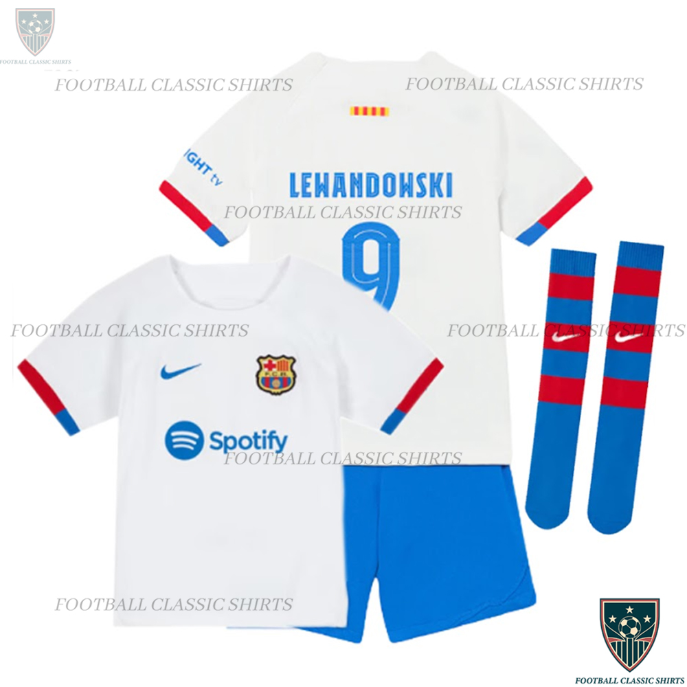 LEWANDOWSKI 9 Barcelona Away Kids Classic Kit