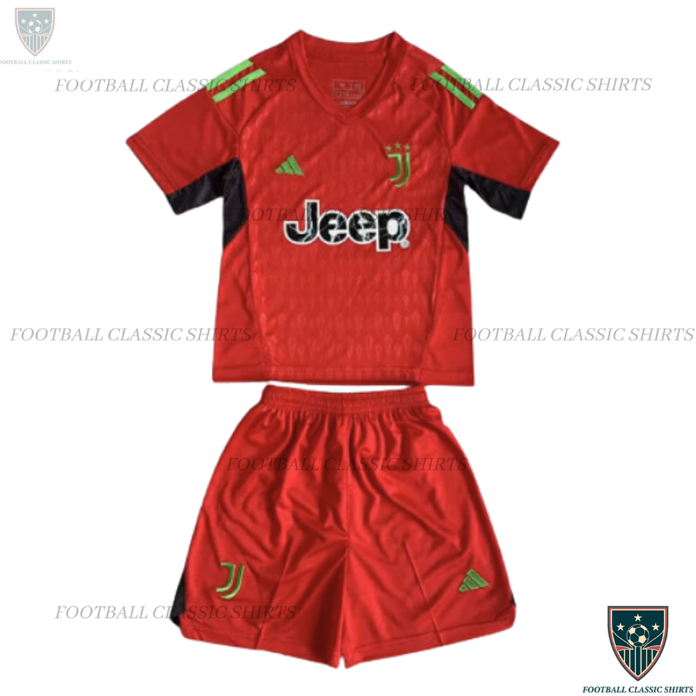 Juventus Red Goalkeeper Kids Classic Kit