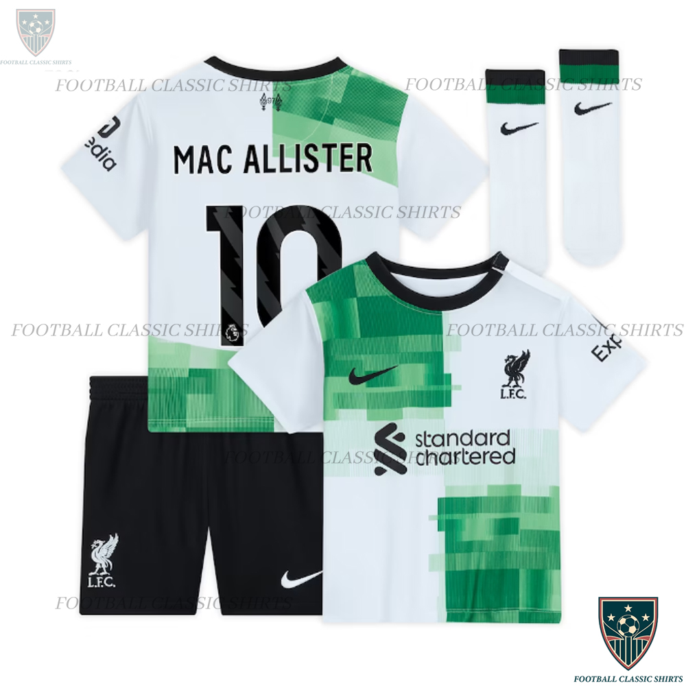Liverpool Away Kid Classic Kits MAC ALLISTER 10