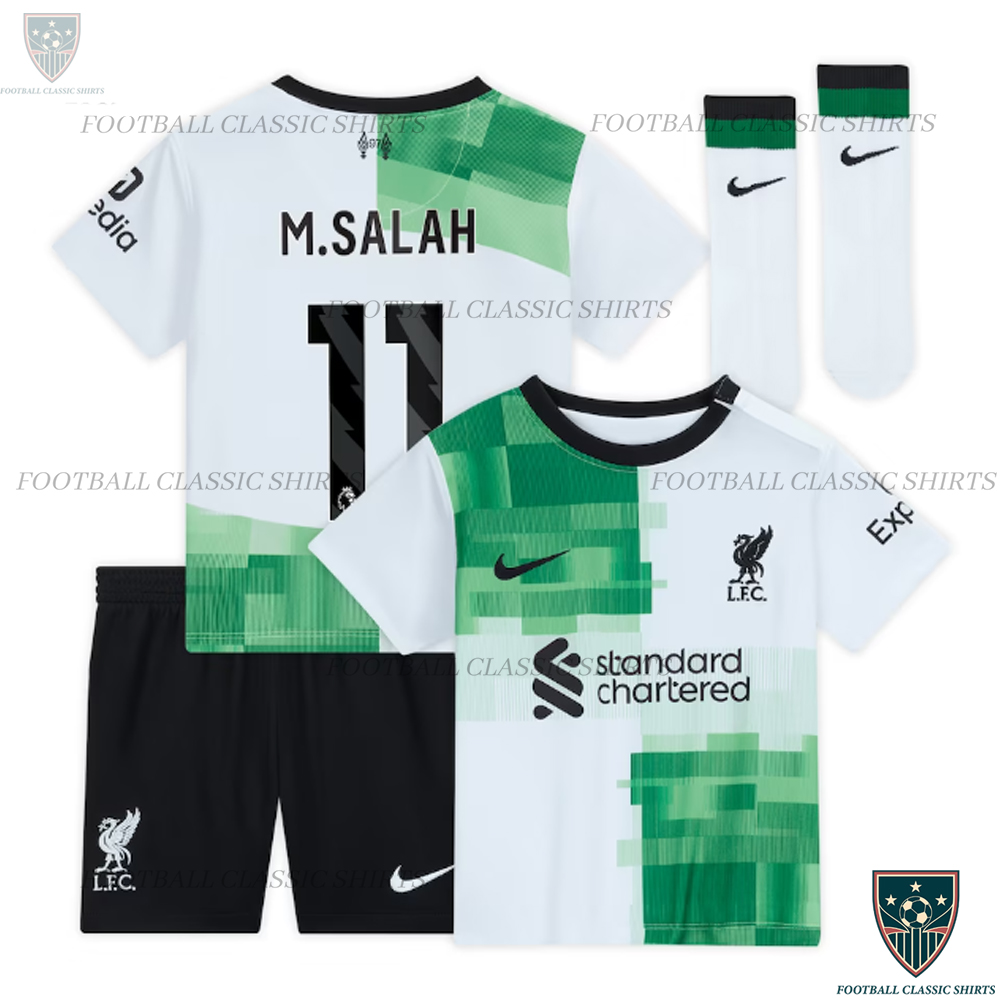Liverpool Away Kid Classic Kits M.Salah 11
