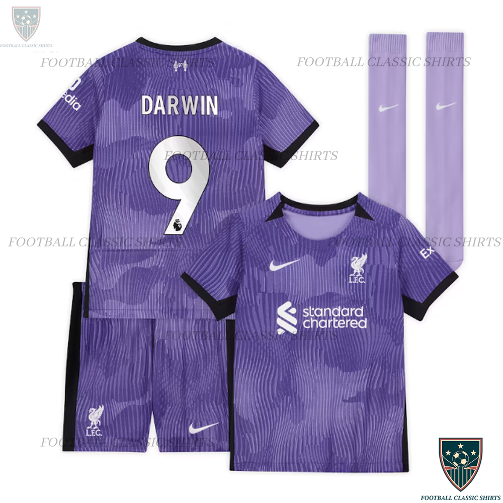 Liverpool Third Kid Classic Kits DARWIN 9