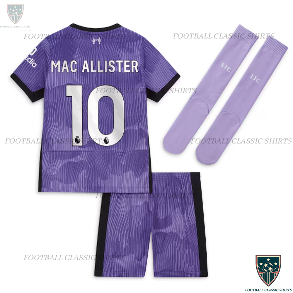 Liverpool Third Kid Classic Kits MAC ALLISTER 10