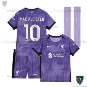 Liverpool Third Kid Classic Kits MAC ALLISTER 10