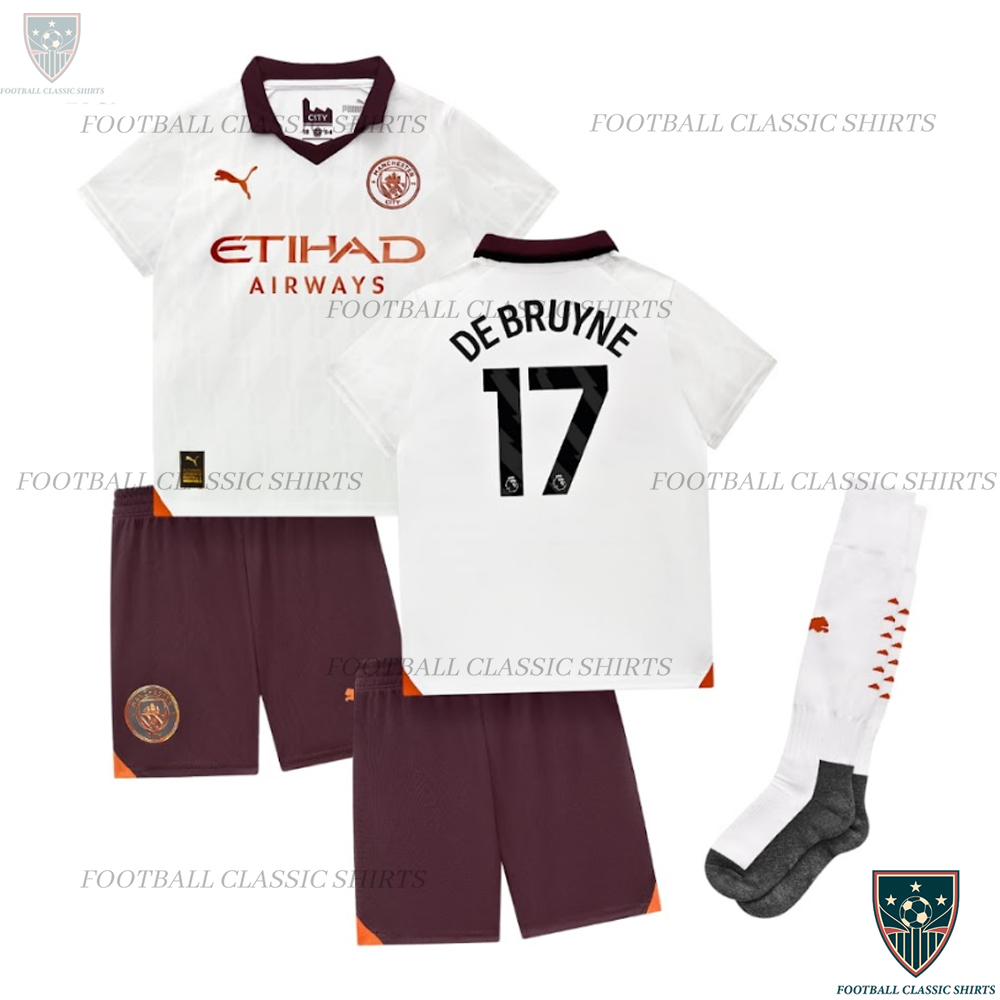 Man City Away Kid Classic Kits De Bruyne 17