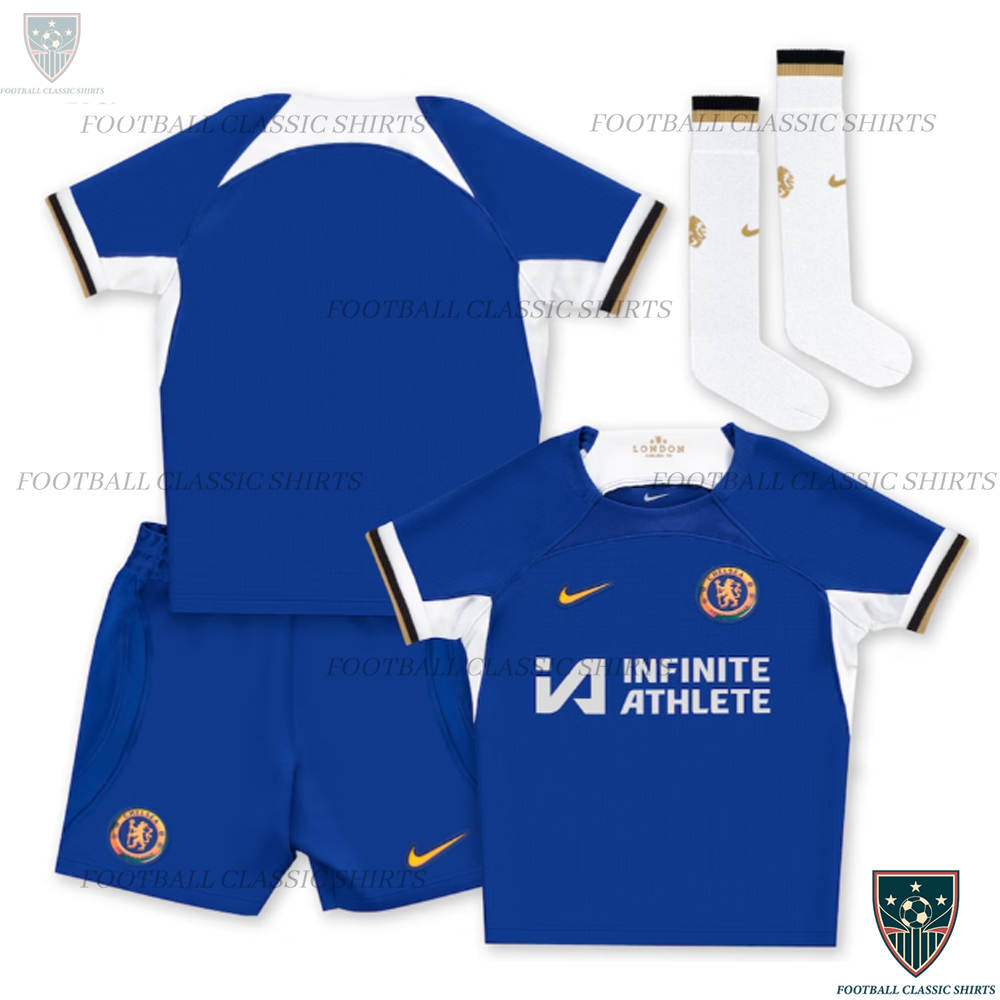 Chelsea Home Kids Football Classic Kit Sponsor