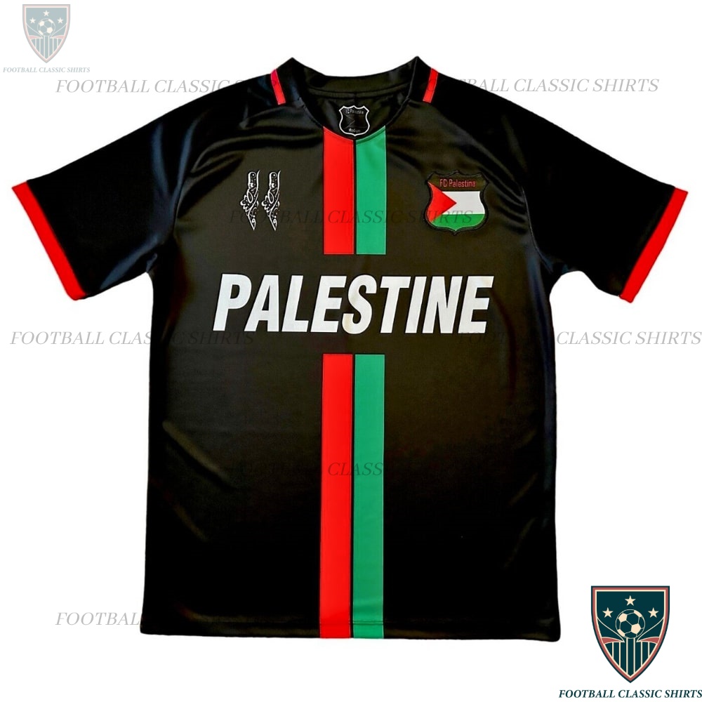 Palestine Black Men Football Classic Shirts