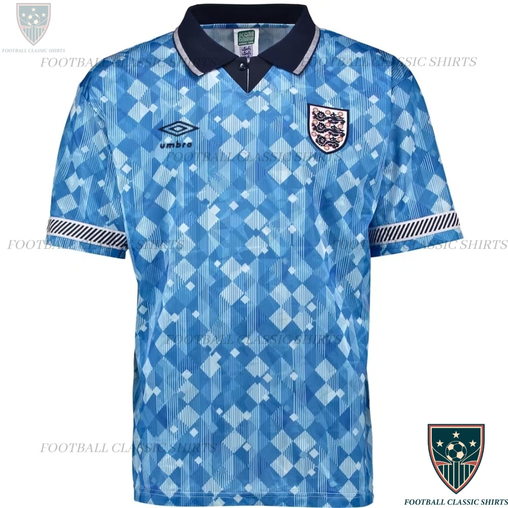 England Blue Men Classic Shirt 1990