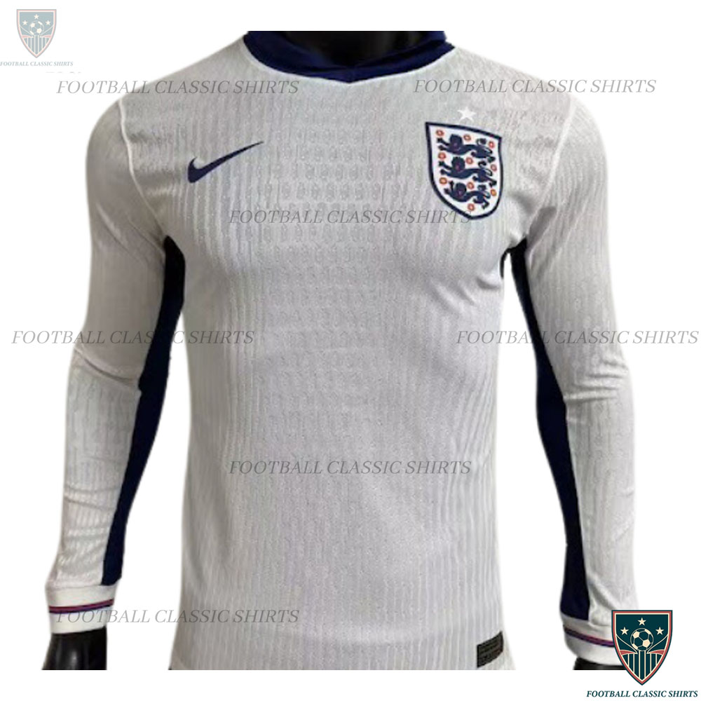 England Home Men Classic Shirt 2024 Long Sleeve