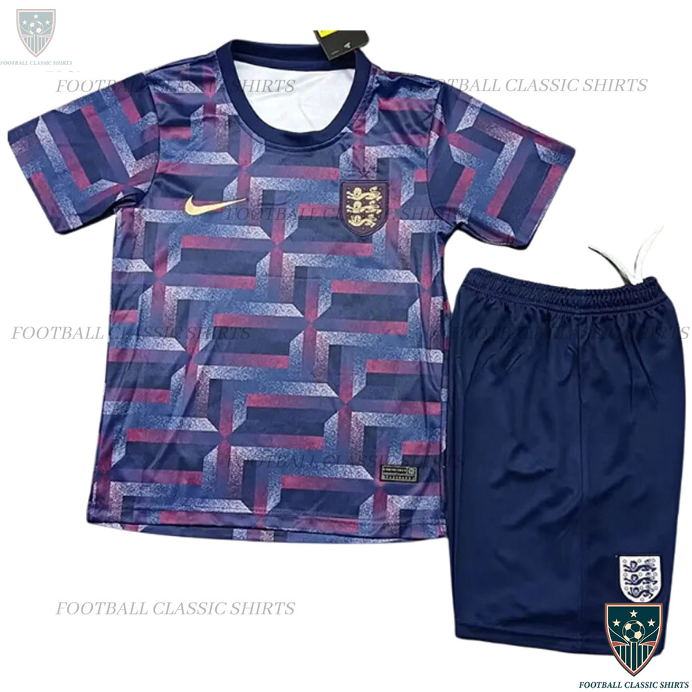 England Pre-Match Kids Football Classic Kit 2024