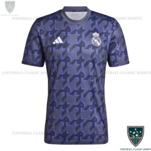 Real Madrid Grey Blue Training Classic Shirt